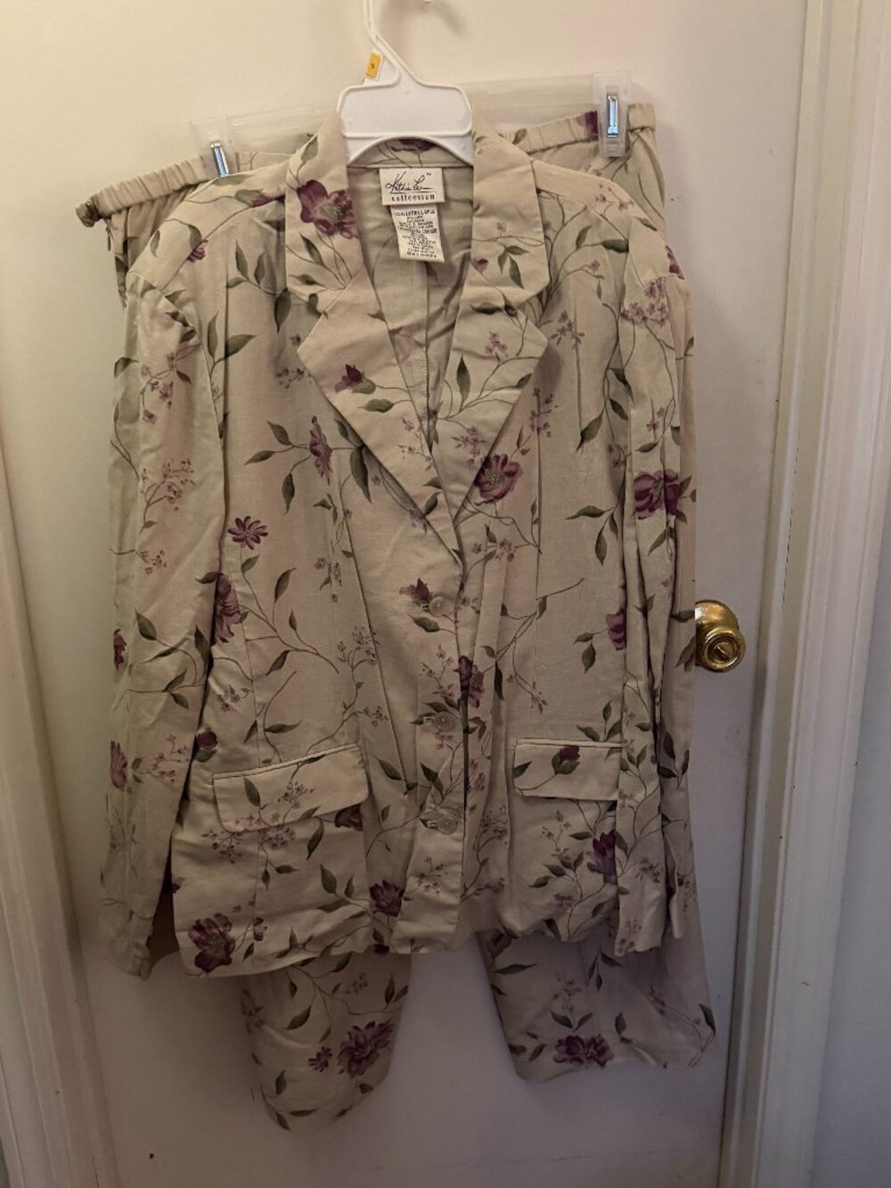 Kathie Lee Floral Pant Suit W XL